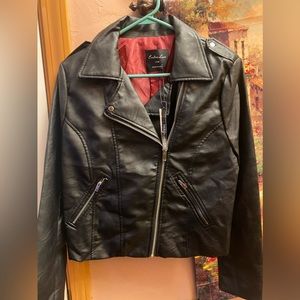 New with tags faux leather jacket Large
